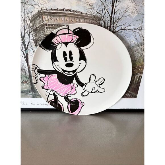 Disney Minnie Mouse Melamine - Sketch Plate - Picture 1 of 6